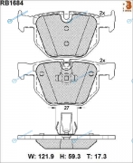 RB1684 Дисковые тормозные колодки R BRAKE