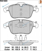 RB1885 Дисковые тормозные колодки R BRAKE