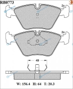 RB0773 Дисковые тормозные колодки R BRAKE