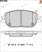 RB1689 Дисковые тормозные колодки R BRAKE