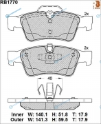 RB1770 Дисковые тормозные колодки R BRAKE