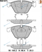 RB1577 Дисковые тормозные колодки R BRAKE