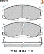 RB1372 Дисковые тормозные колодки R BRAKE