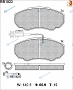 RB1523 Дисковые тормозные колодки R BRAKE