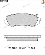 RB1734 Дисковые тормозные колодки R BRAKE