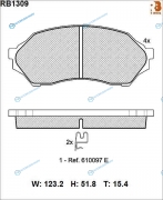 RB1309 Дисковые тормозные колодки R BRAKE