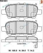 RB1901 Дисковые тормозные колодки R BRAKE