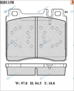 RB1158 Дисковые тормозные колодки R BRAKE