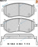 RB1717 Дисковые тормозные колодки R BRAKE