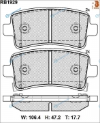 RB1929 Дисковые тормозные колодки R BRAKE