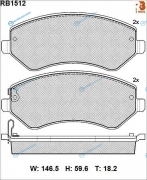 RB1512 Дисковые тормозные колодки R BRAKE
