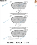 RB2189 Дисковые тормозные колодки R BRAKE