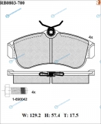 RB0803-700 Дисковые тормозные колодки R BRAKE