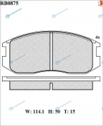 RB0875 Дисковые тормозные колодки R BRAKE