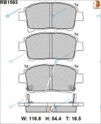 RB1583 Дисковые тормозные колодки R BRAKE