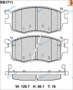 RB1711 Дисковые тормозные колодки R BRAKE