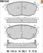 RB1542 Дисковые тормозные колодки R BRAKE