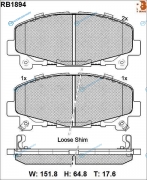 RB1894 Дисковые тормозные колодки R BRAKE