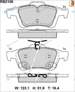 RB2106 Дисковые тормозные колодки R BRAKE