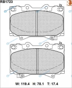 RB1723 Дисковые тормозные колодки R BRAKE
