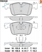 RB2048 Дисковые тормозные колодки R BRAKE