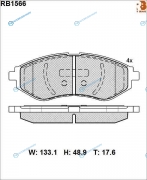 RB1566 Дисковые тормозные колодки R BRAKE