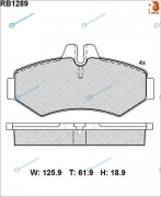 RB1289 Дисковые тормозные колодки R BRAKE