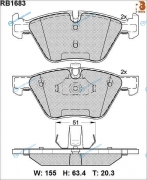 RB1683 Дисковые тормозные колодки R BRAKE