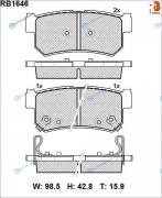 RB1646 Дисковые тормозные колодки R BRAKE