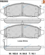 RB2003 Дисковые тормозные колодки R BRAKE