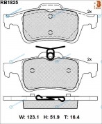 RB1825 Дисковые тормозные колодки R BRAKE