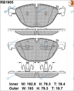RB1905 Дисковые тормозные колодки R BRAKE
