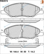 RB2074 Дисковые тормозные колодки R BRAKE