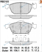 RB2183 Дисковые тормозные колодки R BRAKE