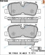 RB1946 Дисковые тормозные колодки R BRAKE