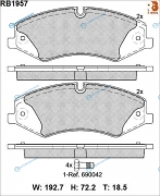 RB1957 Дисковые тормозные колодки R BRAKE