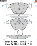 RB2065 Дисковые тормозные колодки R BRAKE