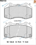 RB2132 Дисковые тормозные колодки R BRAKE