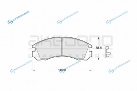 AN-601WK Колодки тормозные передние дисковые MITSUBISHI LANCER VIII  OUTLANDER III AN-601WK