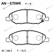 AN-675WK Колодки тормозные дисковые передние TIIDA C11. NOTE. MICRA K12 AN-675WK