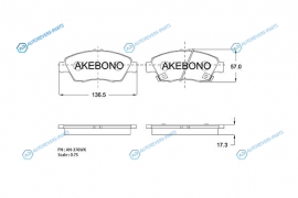AN-376WK Колодки тормозные дисковые передние HONDA CIVIC VII. FITJAZZ -09. STREAM AN-376WK