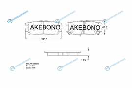 AN-366WK Колодки тормозные дисковые задние ПОДХОДЯТ ДЛЯ MITSUBISHI PAJERO II AN-366WK