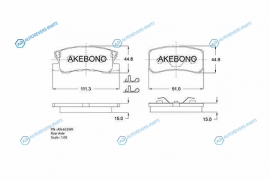 AN-632WK Колодки тормозные дисковые задние ПОДХОДЯТ ДЛЯ MITSUBISHI ASX. OUTLANDER XL. OUTLANDER III 12-. LANCER (CY. CX). PAJERO III-IV AN-632WK