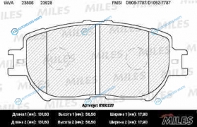 E100227 Колодки тормозные (смесь Semi-Metallic) передние (TOYOTA CAMRY (_V30_) 2.43.0 0104) (без датчика) (TRW GDB3314) E100227