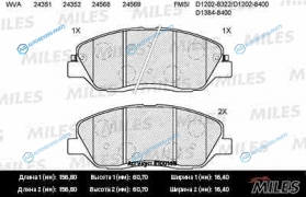 E100148 Колодки тормозные (смесь Semi-Metallic) передние (HYUNDAI SANTA FE I-III. KIA SORENTO II. SSANYONG ACTYON II) (без датчика) (TRW GDB3418) E100148