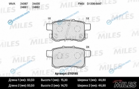 E110195 Колодки тормозные (смесь Semi-Metallic) задние (HONDA ACCORD VIII 08-) (без датчика) (TRW GDB3482) E110195
