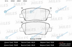 E110191 Колодки тормозные (смесь Semi-Metallic) HYUNDAI SANTA FE (CM) 2.2D 09-KIA SORENTO (XM) 09- задние (без датчика) (TRW GDB3499) E110191