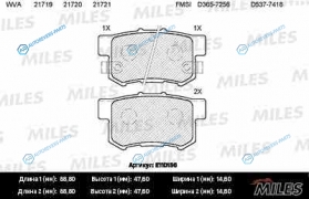 E110156 Колодки тормозные (смесь Semi-Metallic) HONDA ACCORD 90-CIVIC 97-CR-V IIFR-VPRELUDE 92-00 задние (без датчика) (TRW GDB3175) E110156