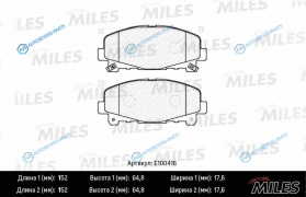E100416 Колодки тормозные (смесь Semi-Metallic) HONDA ACCORD 2.02.4 АКПП 08- передние (TRW GDB3477) E100416