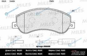 E100091 Колодки тормозные (смесь Semi-Metallic) FORD TRANSIT 330350 06-VW AMAROK 10- передние с датчиком  (TRW GDB1724) E100091